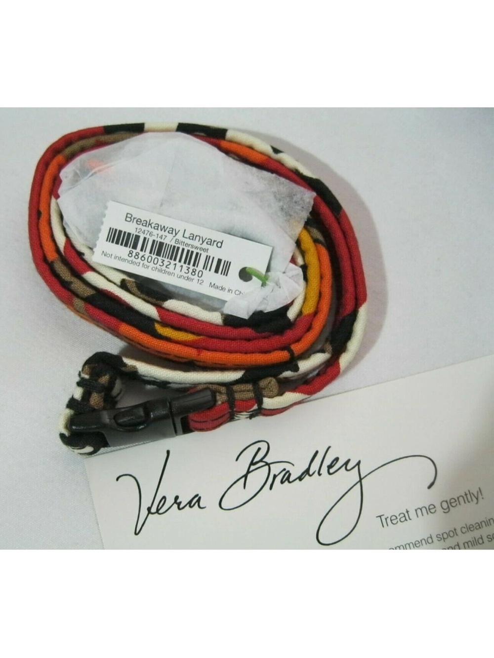 NWT Vera Bradley Retired Breakaway Lanyard Bittersweet